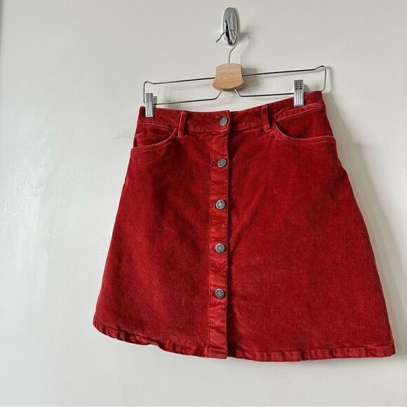 Urban Outfitters-Noisy May Corduroy Button Front Mini Skirt (Size:Medium) - Picture 4 of 7